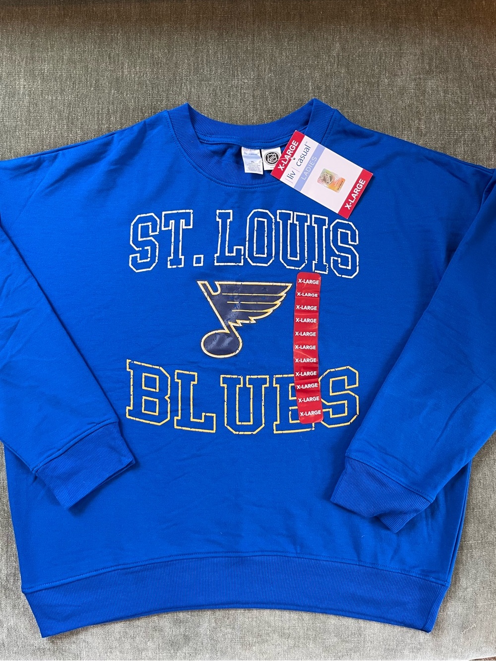 NHL St. Louis Blues Crewneck in Royal Blue NEW